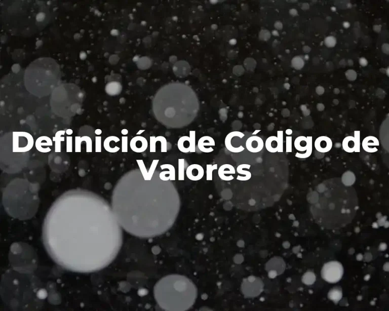 Definición de Código de Valores
