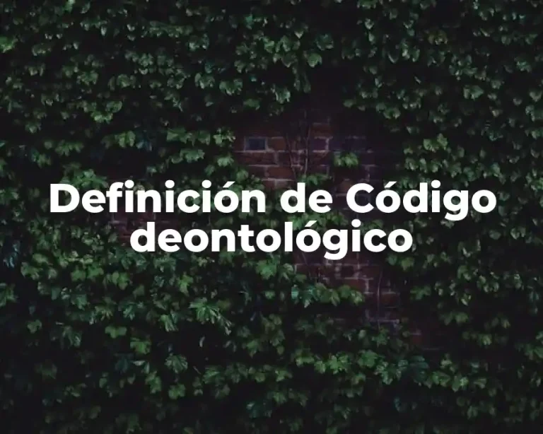 Definición de Código deontológico