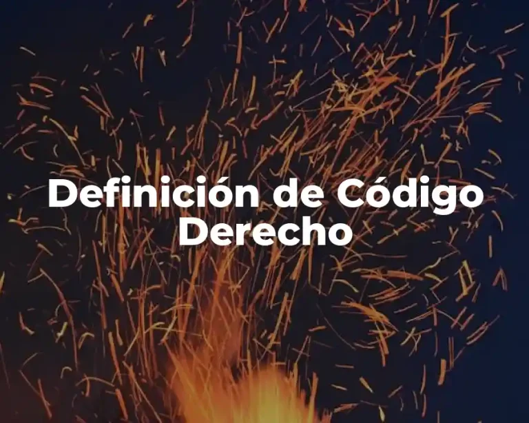 Definición de Código Derecho