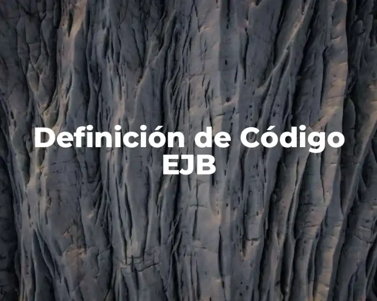 Definición de Código EJB
