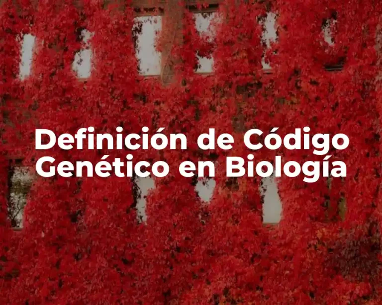 Definición de Código Genético en Biología
