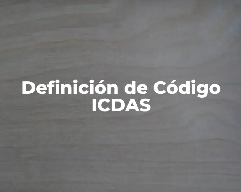 Definición de Código ICDAS