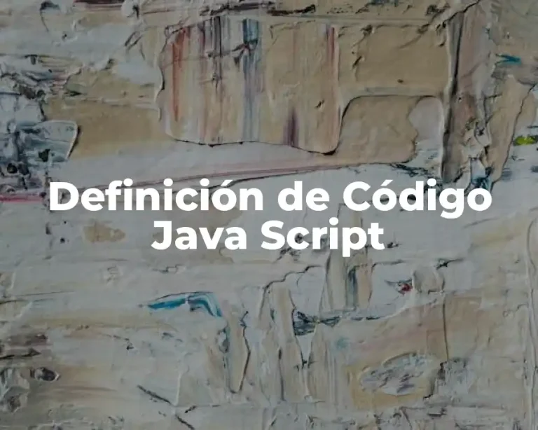 Definición de Código Java Script