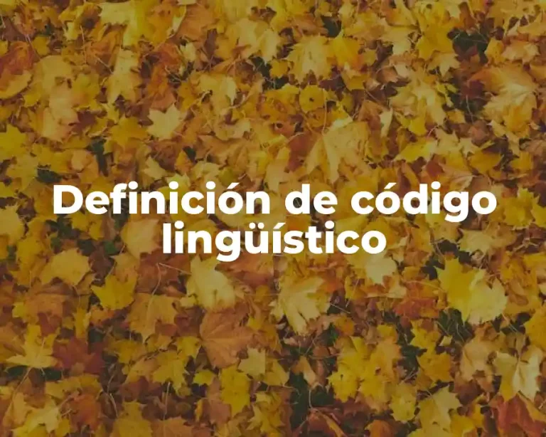 Definición de código lingüístico