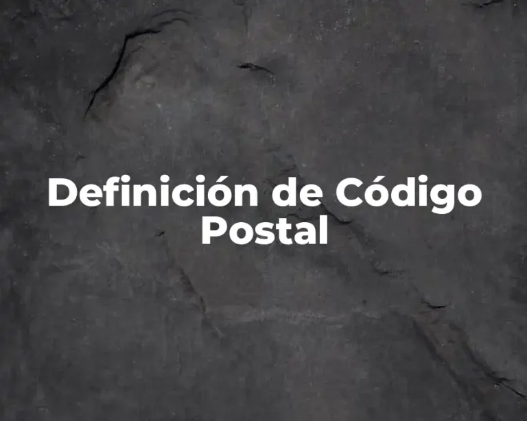 Definición de Código Postal