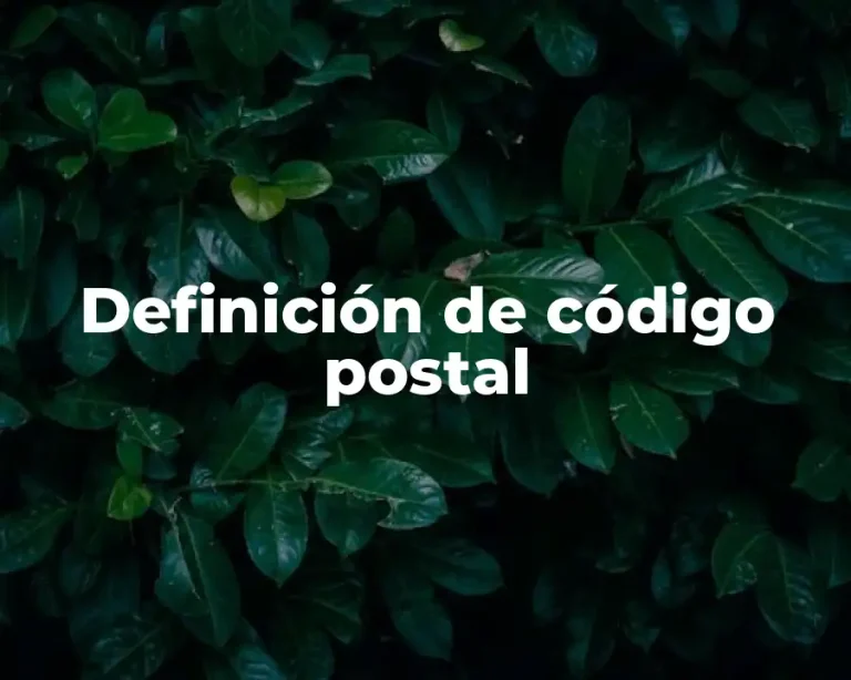 Definición de código postal