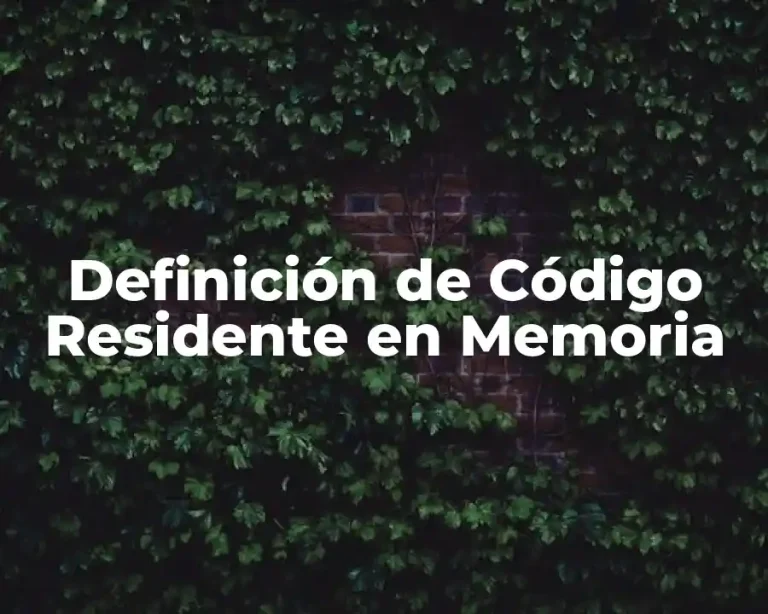 Definición de Código Residente en Memoria