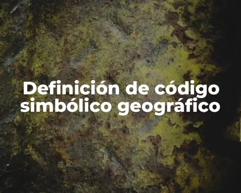 Definición de código simbólico geográfico
