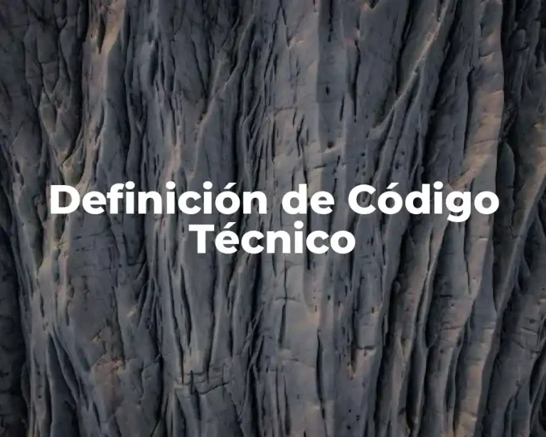 Definición de Código Técnico