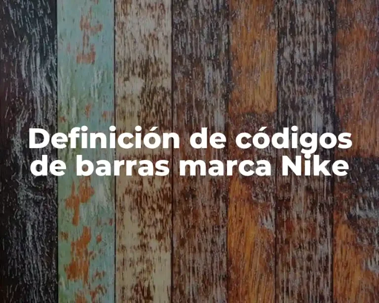 Definición de códigos de barras marca Nike