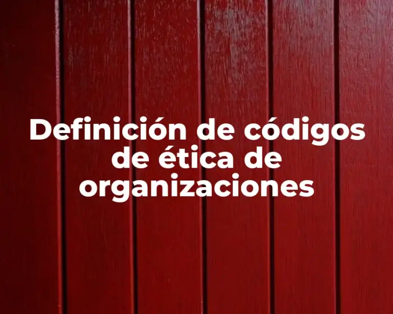 Definición de códigos de ética de organizaciones