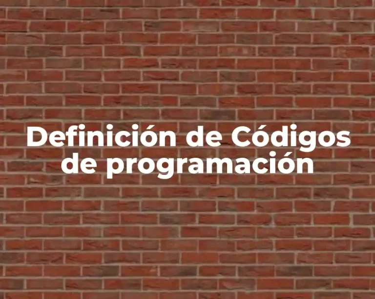 Definición de Códigos de programación