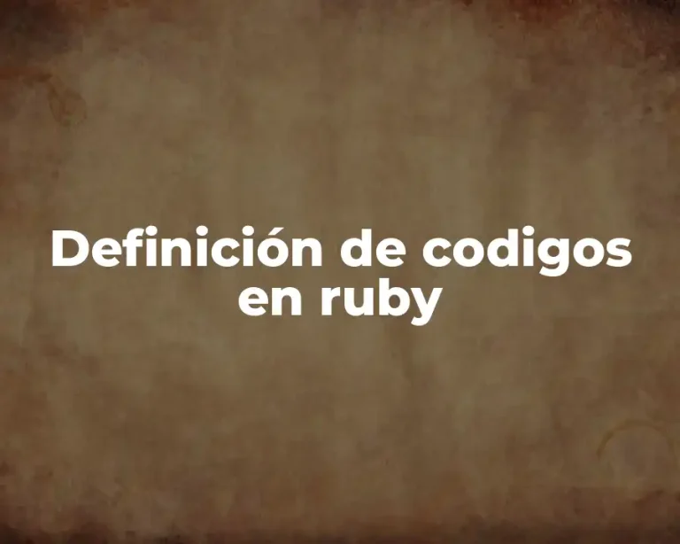 Definición de codigos en ruby