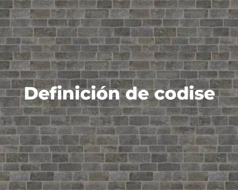 Definición de codise