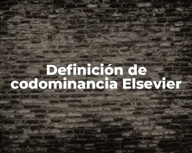 Definición de codominancia Elsevier