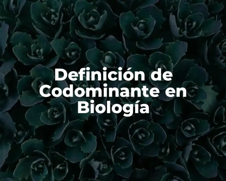 Definición de Codominante en Biología