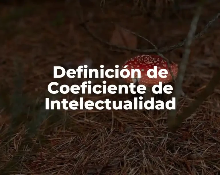 Definición de Coeficiente de Intelectualidad