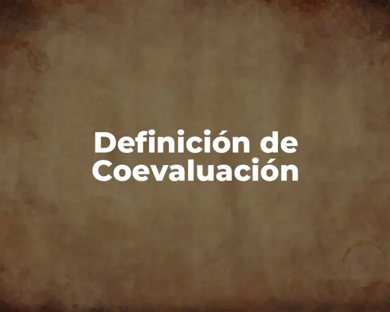 Definición de Coevaluación