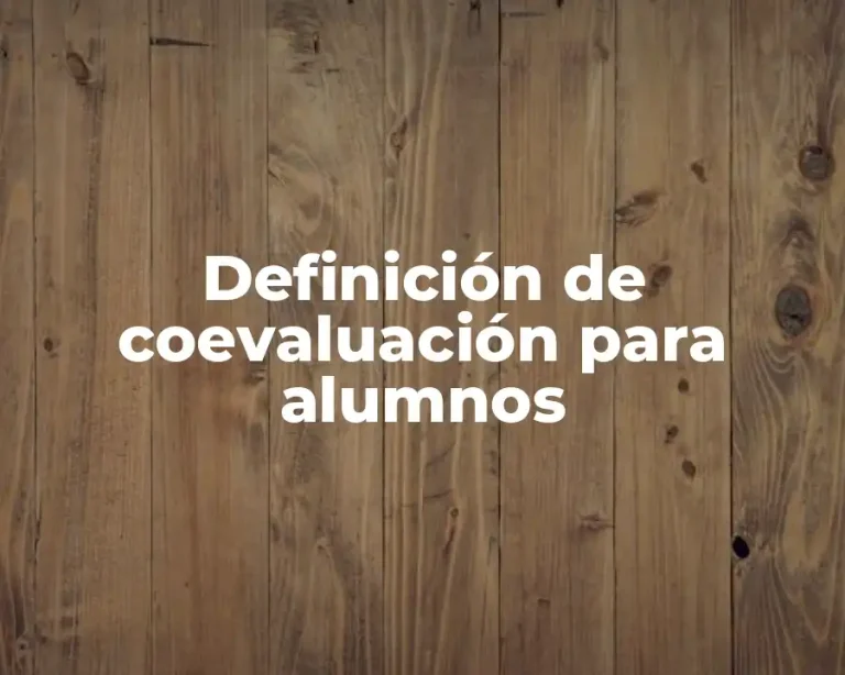 Definición de coevaluación para alumnos