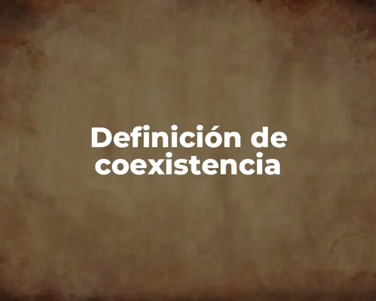 Definición de coexistencia
