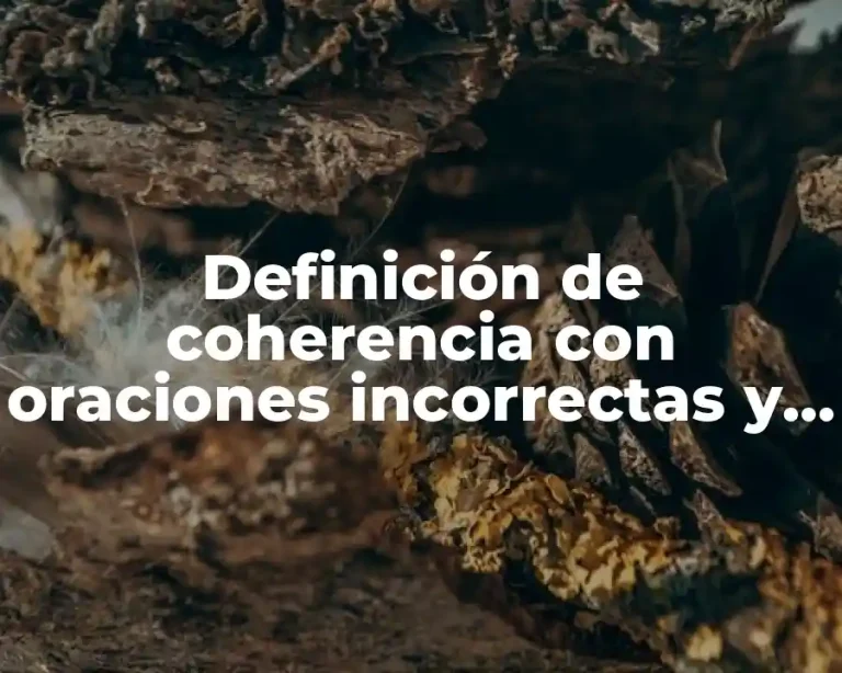 Definición de coherencia con oraciones incorrectas y su solución
