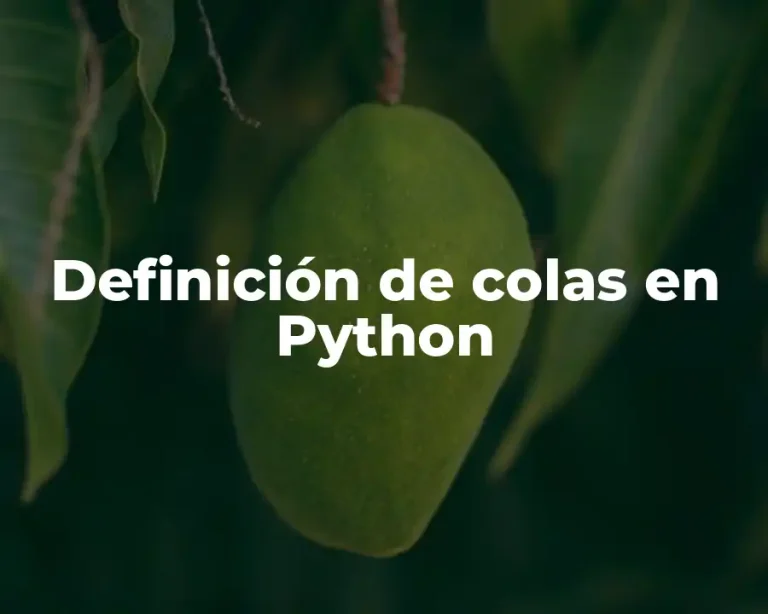 Definición de colas en Python