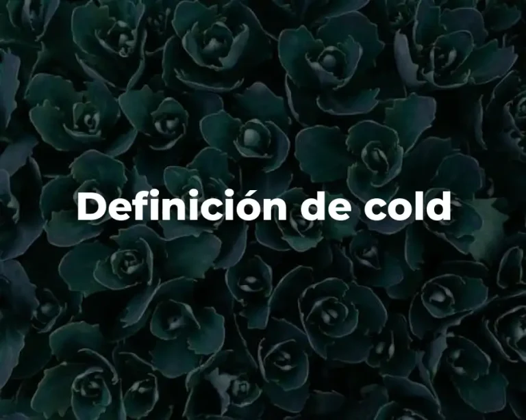 Definición de cold