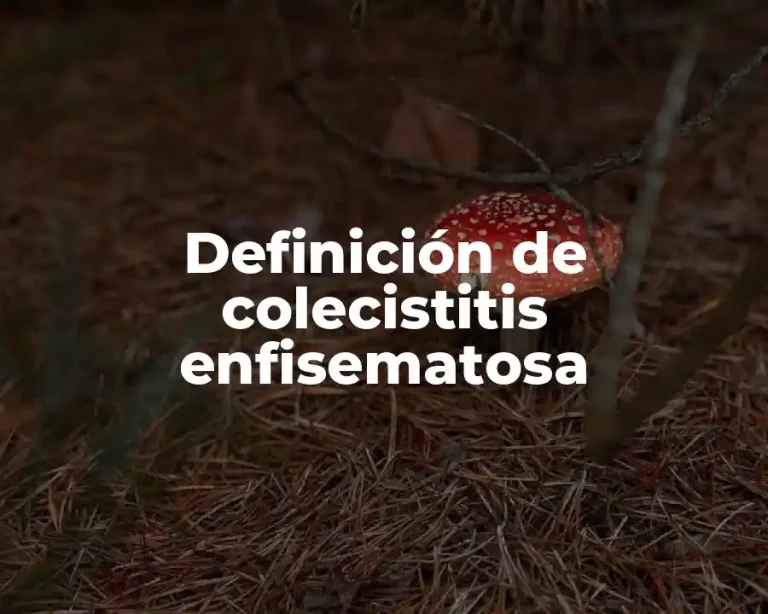 Definición de colecistitis enfisematosa