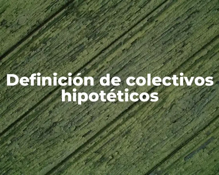 Definición de colectivos hipotéticos