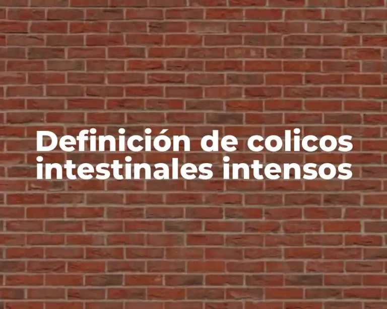 Definición de colicos intestinales intensos