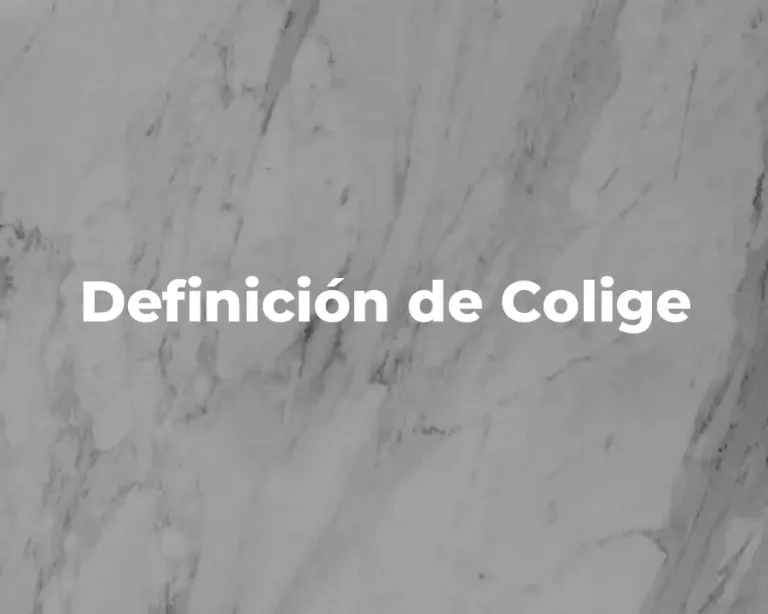 Definición de Colige