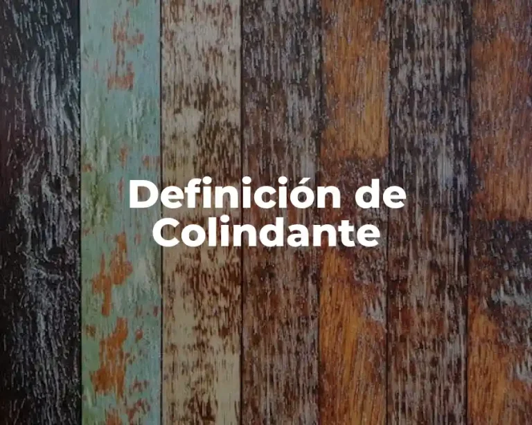 Definición de Colindante