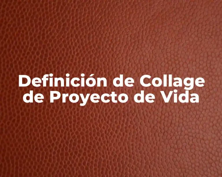 Definición de Collage de Proyecto de Vida