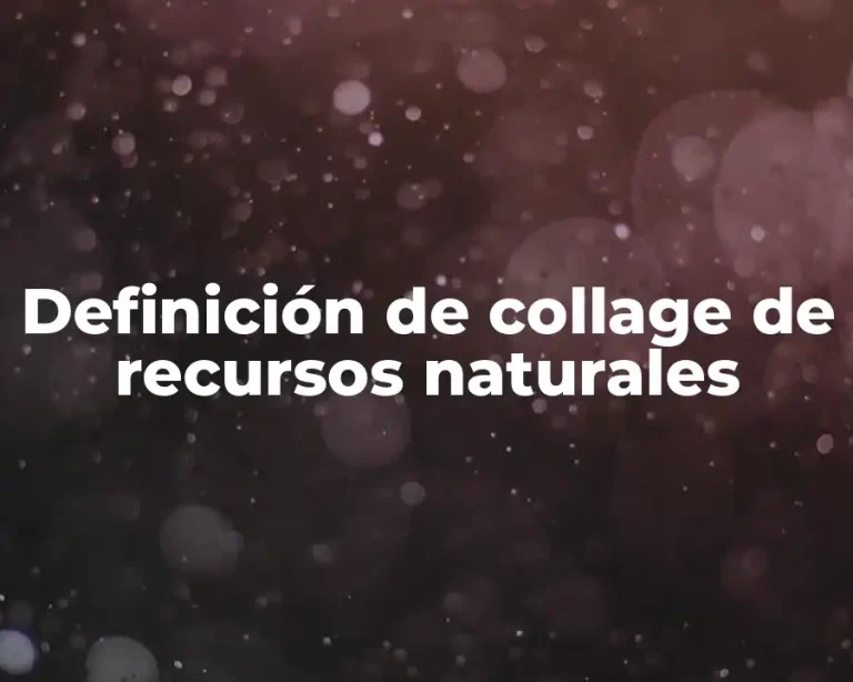 Definición de collage de recursos naturales