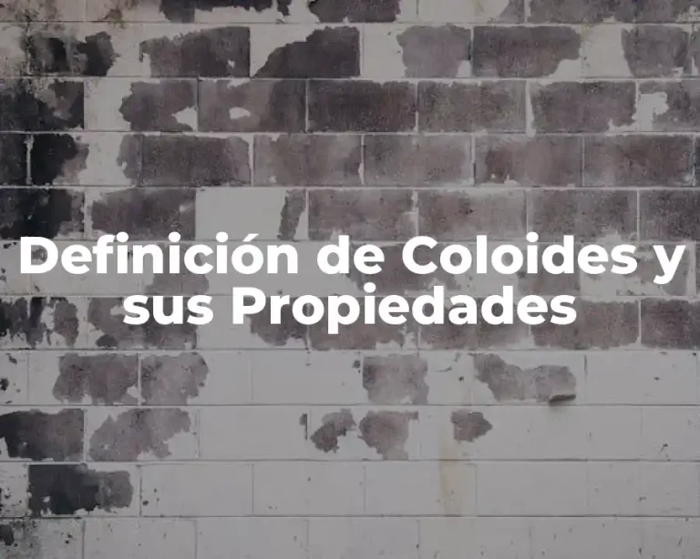 Definición de Coloides y sus Propiedades