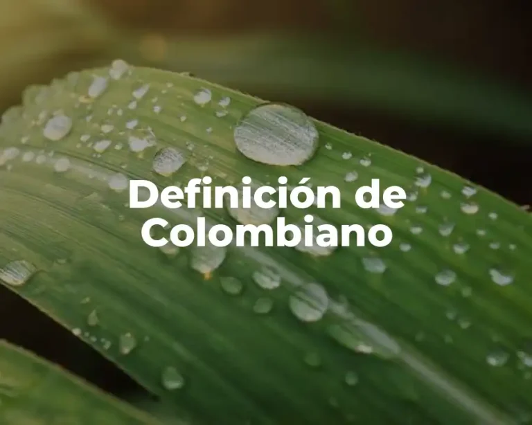 Definición de Colombiano
