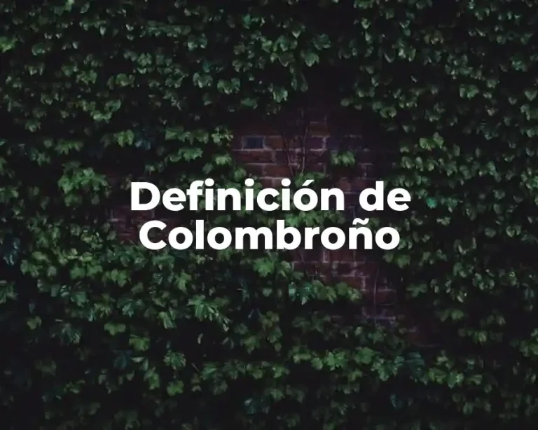 Definición de Colombroño