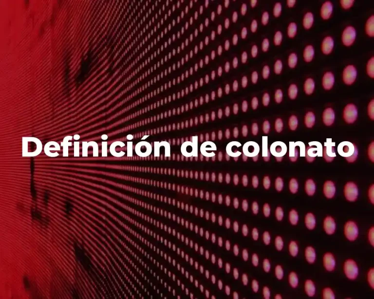 Definición de colonato