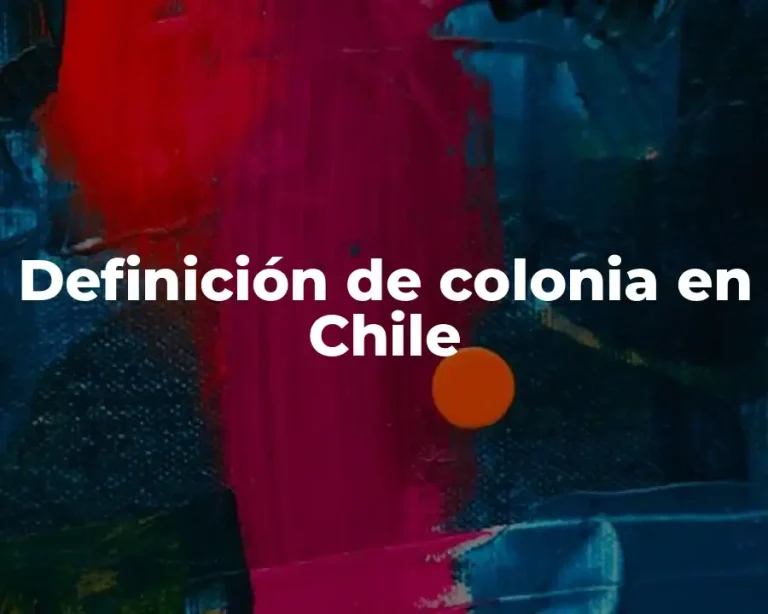 Definición de colonia en Chile