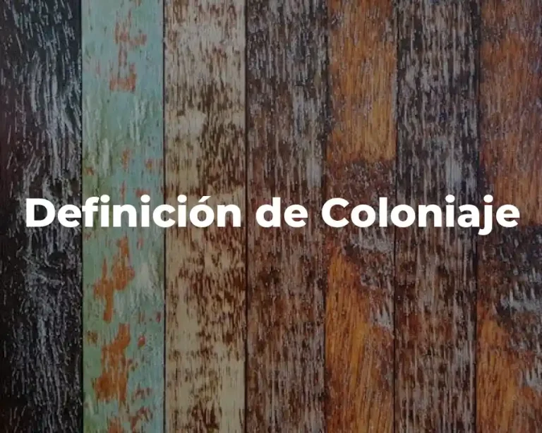 Definición de Coloniaje