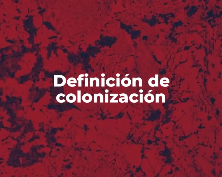 Definición de colonización