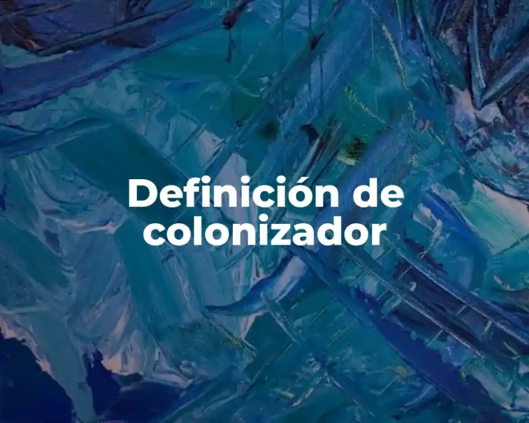 Definición de colonizador