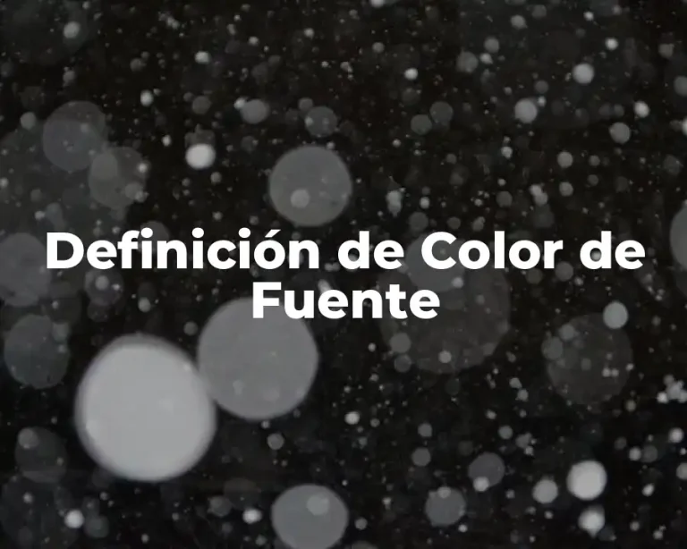 Definición de Color de Fuente