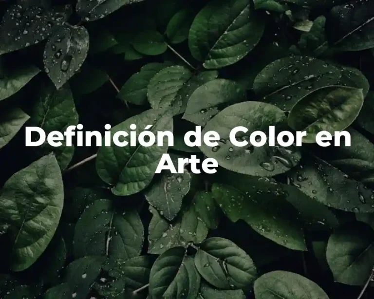 Definición de Color en Arte
