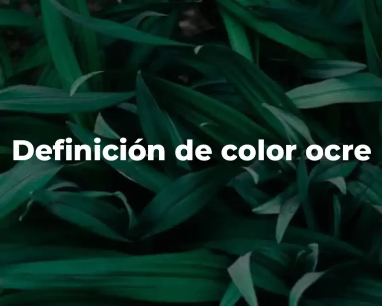 Definición de color ocre