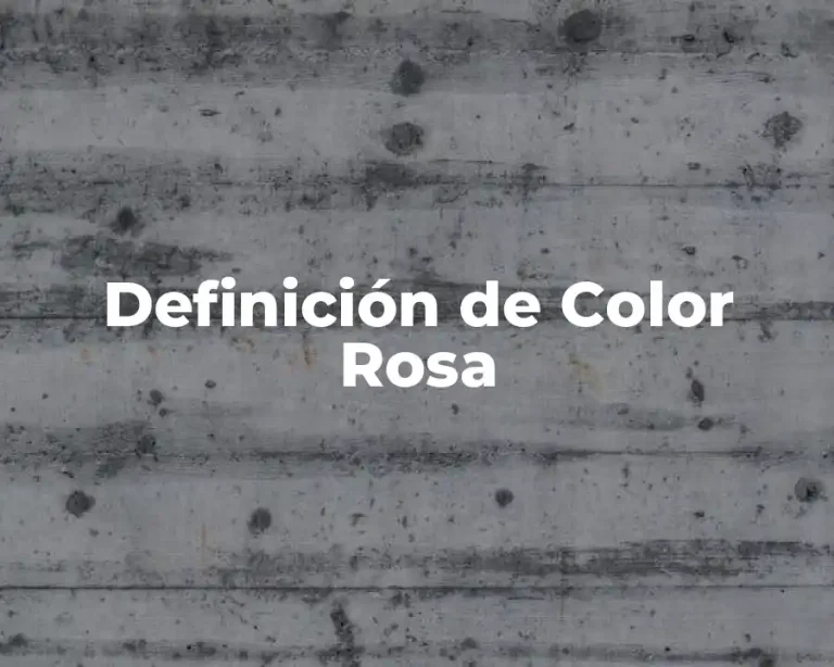 Definición de Color Rosa