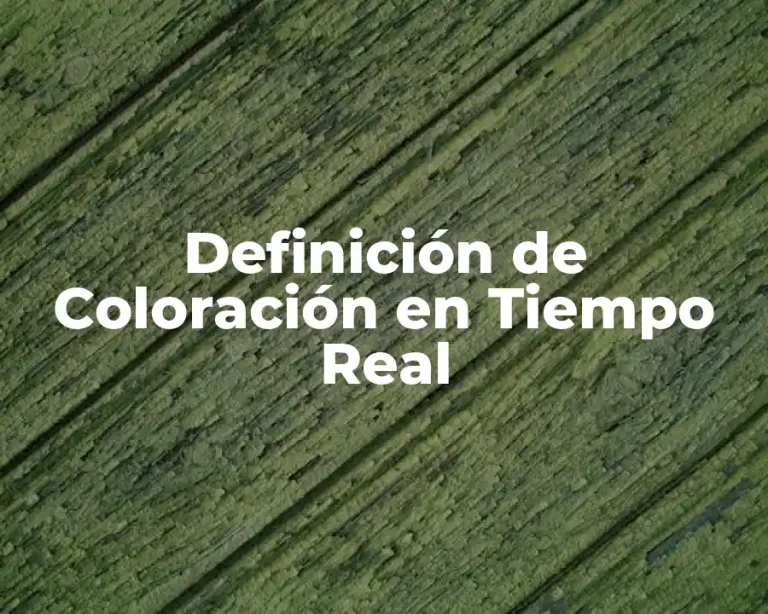 Definición de Coloración en Tiempo Real