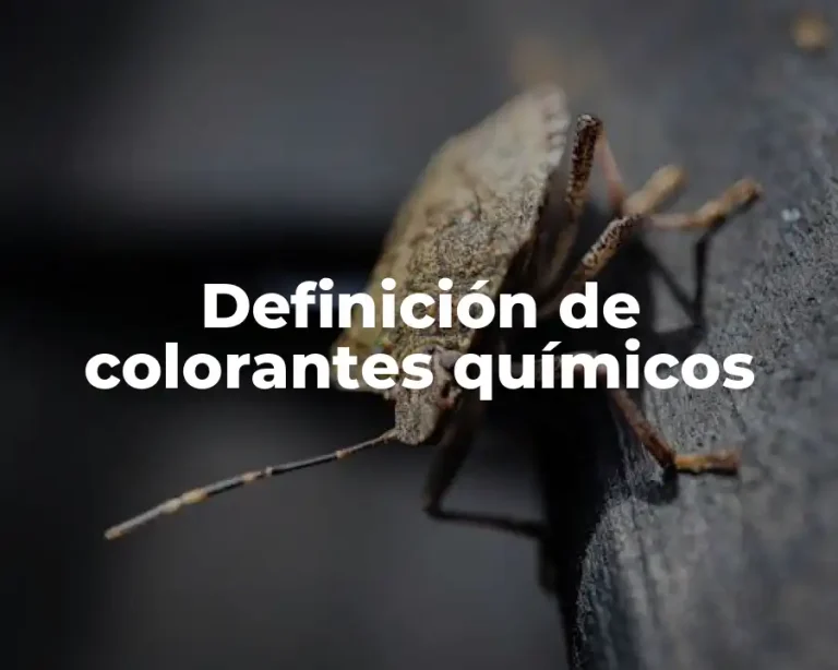 Definición de colorantes químicos