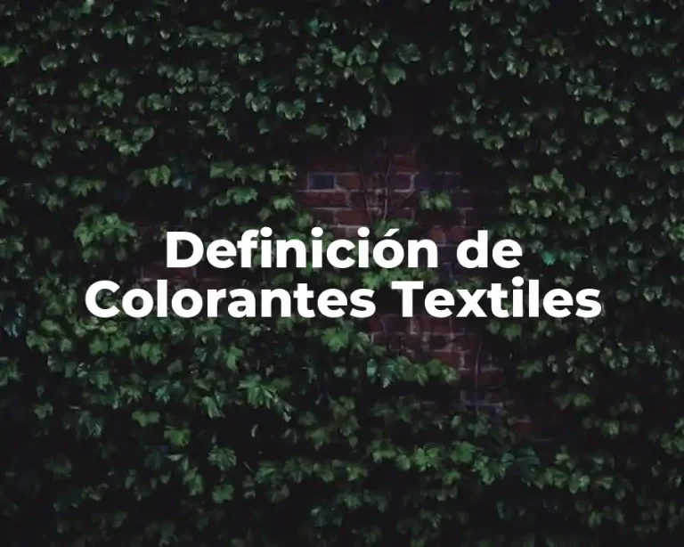 Definición de Colorantes Textiles