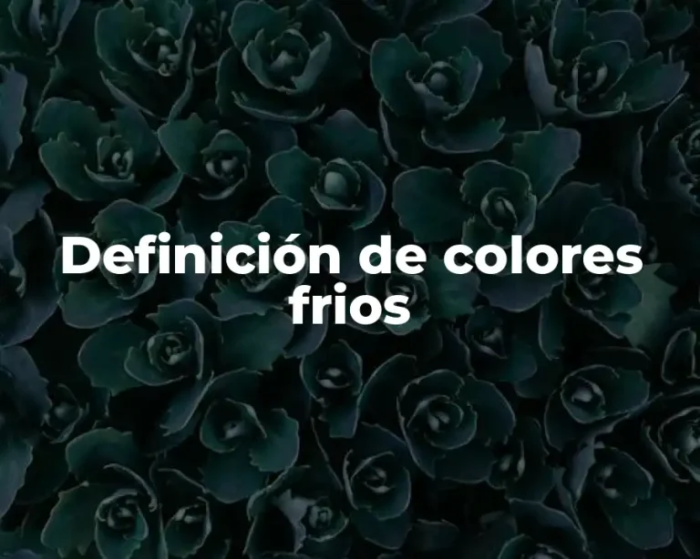 Definición de colores frios